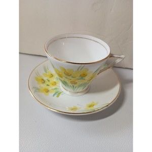 Phoenix China TF&S Teacup And Saucer With Dalfdill Flowers Made In England Bone